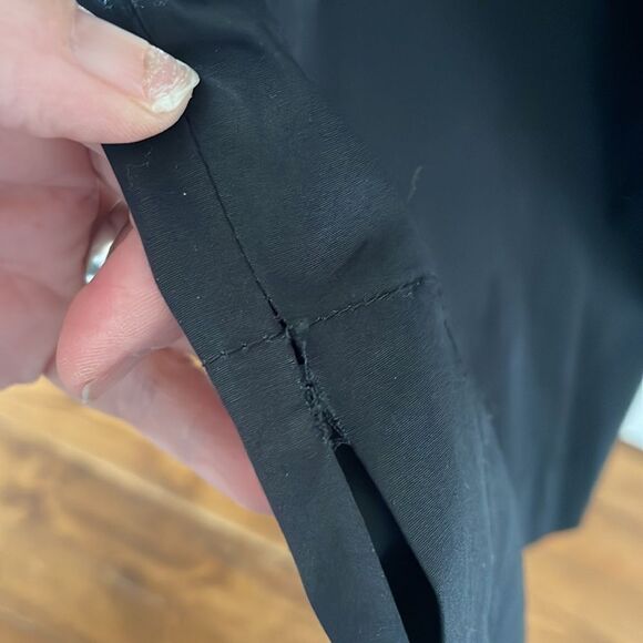 🇨🇦🎀 Judith & Charles black v neck sheath dress 3/4 sleeves 2 - Picture 7 of 16